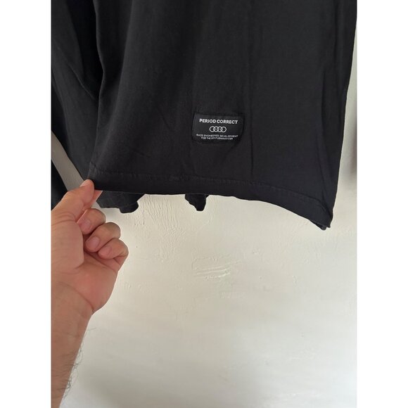 Period Correct Men's Sz Large LAudi Sport Quattro Black Long Sleeve - Picture 4 of 11